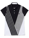 Golf Wear W Print Collar Short Sleeve Golf T-shirt WB21SUWT03BK Black - WHITEBALL - BALAAN 2