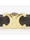 Triomphe Taurillon Medium Leather Belt Black - CELINE - BALAAN 4