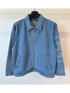 AU Australia SS LINK Workwear Jacket Denim ST1L0491 Mid Blue WOMENS - STUSSY - BALAAN 1