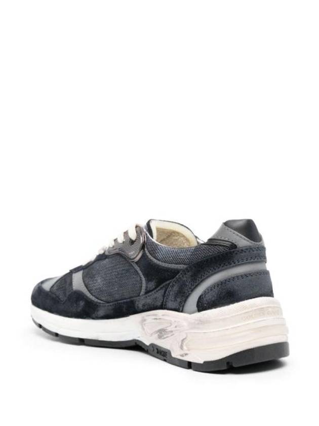 Running Leather Mesh Suede Low Top Sneakers Dark Blue - GOLDEN GOOSE - BALAAN 4