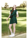 Signature combination pleated banding skirt D GREEN - MONBIRDIE GOLF - BALAAN 6