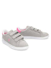 Pony Embroidery Velcro Leather Low Top Sneakers Grey - POLO RALPH LAUREN - BALAAN 2