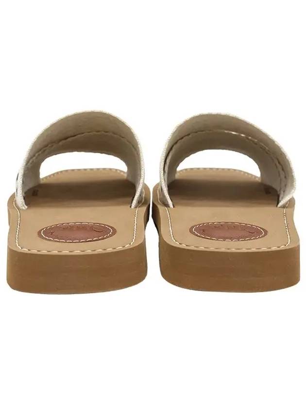 Woody Logo Flat Mule Slippers White - CHLOE - BALAAN 7