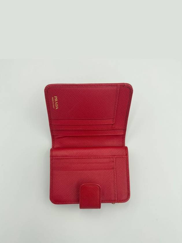 Saffiano Half Wallet Red 1ML225 - PRADA - BALAAN 5