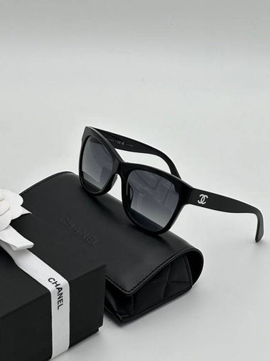 Classic Sunglasses Square Black Silver A71224 - CHANEL - BALAAN 1