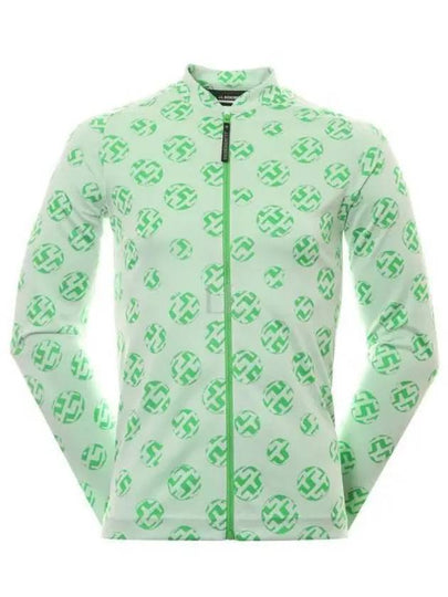 Patric Sphere Dot Jacquard Mid Layer Zip-Up Jacket Green White - J.LINDEBERG - BALAAN 2