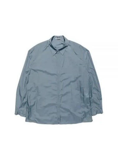 24 LIGHT NYLON ZIP SHIRT BLUE GRAY A24SS02DN up - AURALEE - BALAAN 1