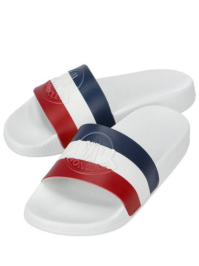 Striped Slippers White - MONCLER - BALAAN 2