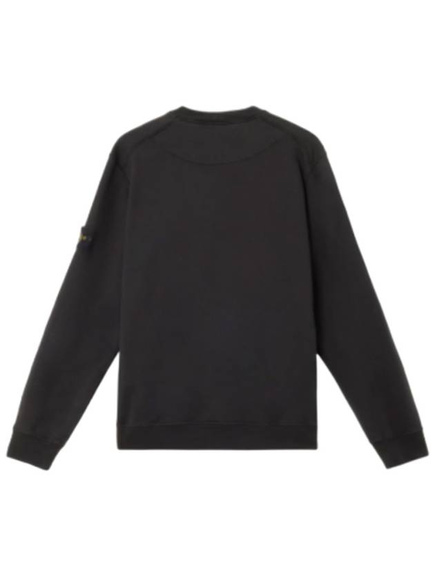 6100044 Organic Cotton Fleece Sweatshirt Black - STONE ISLAND - BALAAN 3