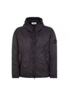 Garment Dyed Micro Yarn Hooded Jacket Black - STONE ISLAND - BALAAN 2