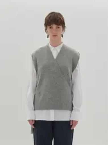 Buckle Knit Vest Grey - JUN BY JUN K - BALAAN 1