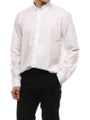 Bag Logo Over Long Sleeve Shirt White - GIVENCHY - BALAAN.