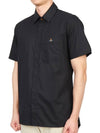 Men's Logo Classic Short Sleeve Shirt Black - VIVIENNE WESTWOOD - BALAAN 3