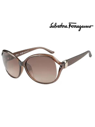 Eyewear Oval Sunglasses Brown - SALVATORE FERRAGAMO - BALAAN 2