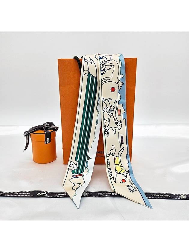 Les Chiens Parisiens Twilly Scarf Creme - HERMES - BALAAN 2