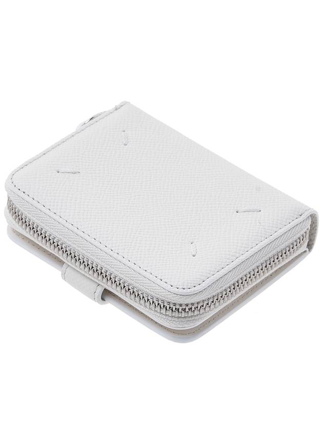 Zipper Round Stitch Card Wallet White - MAISON MARGIELA - BALAAN 5