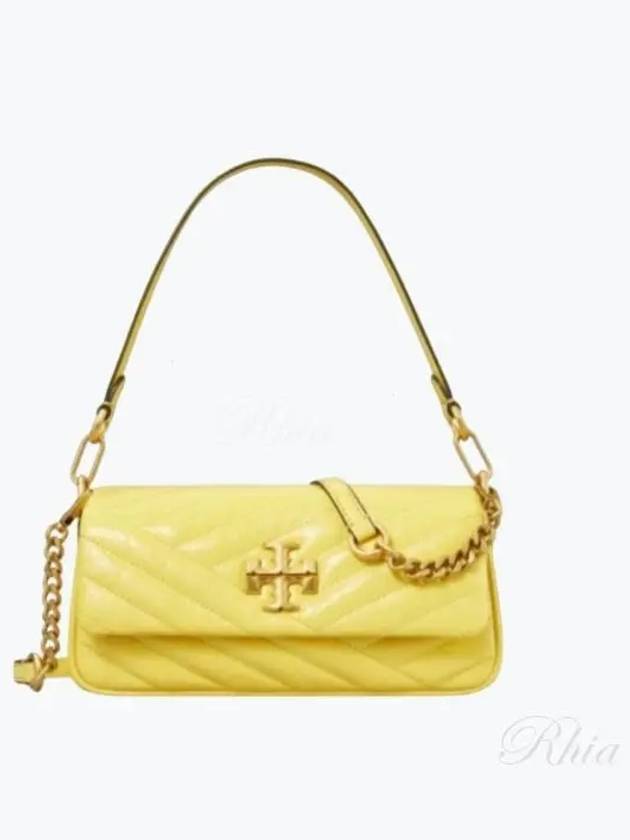 Kira Chevron Pendant Small Flap Shoulder Bag Vintage Lemon - TORY BURCH - BALAAN 2