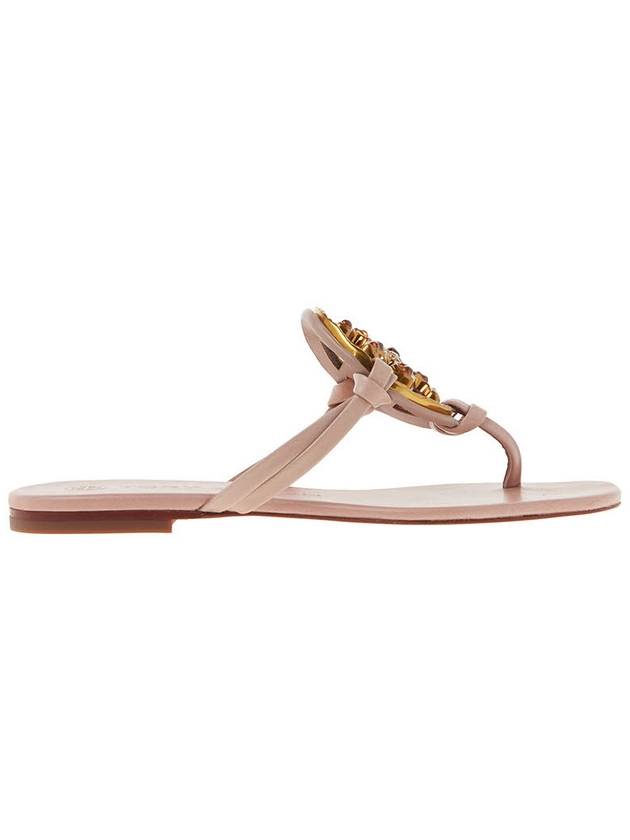 Jeweled Miller Flip Flop Sandals Pink - TORY BURCH - BALAAN 3