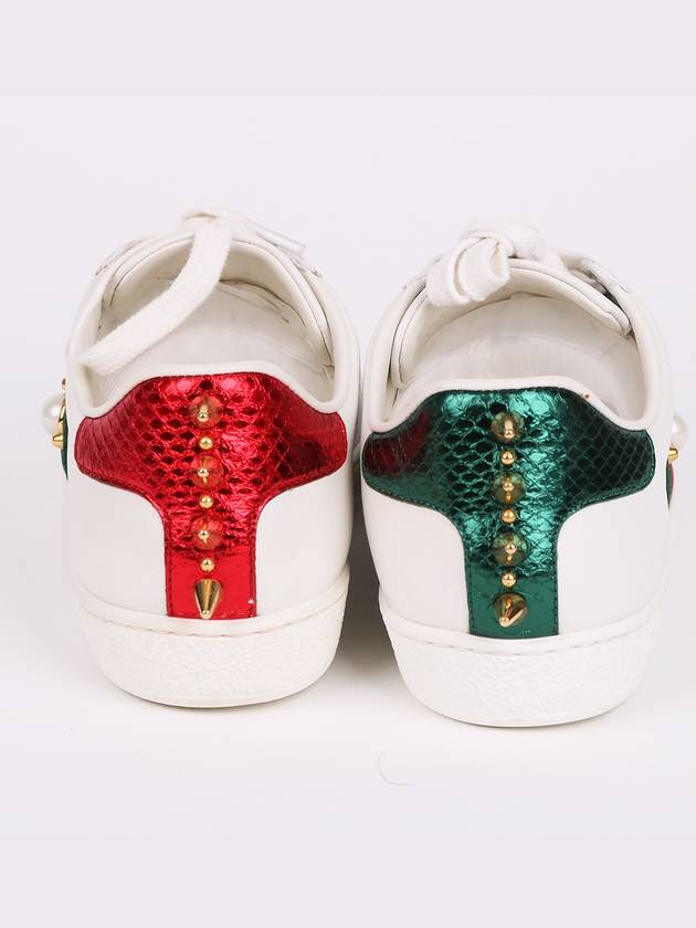 White Pearl Stud 35 Women s Sneakers - GUCCI - BALAAN 7