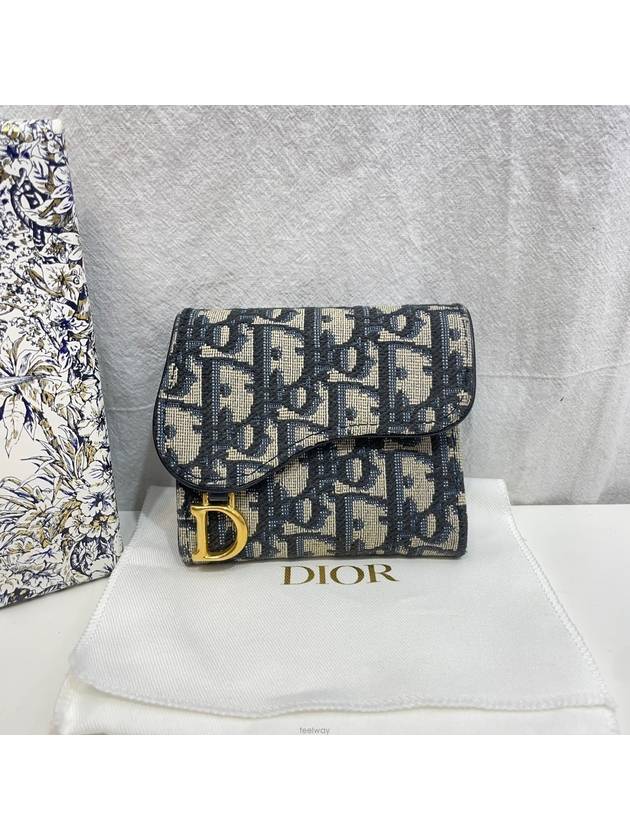 Oblique Saddle Lotus Half Wallet - DIOR - BALAAN 1