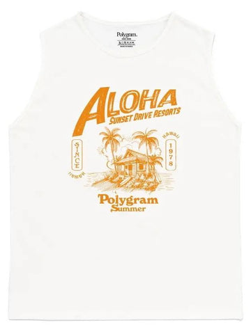 ALOHA PIGMENT DYED SLEEVELESS IVORY - POLYGRAM - BALAAN 1