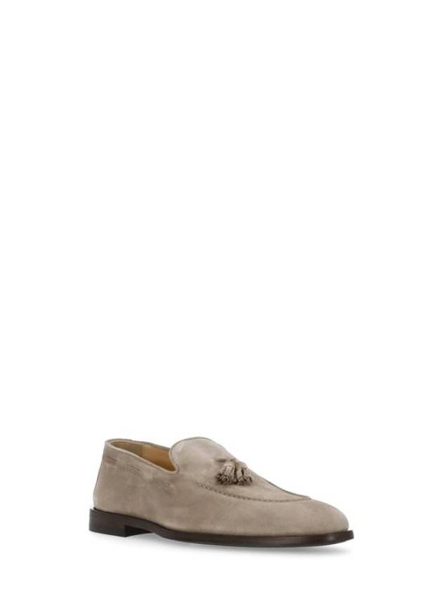 Tassel Detail Suede Loafers Beige - BRUNELLO CUCINELLI - BALAAN 3