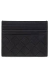 Intrecciato Leather Card Wallet Black - BOTTEGA VENETA - BALAAN 2