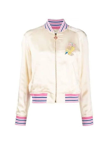 Logo Patch Silk Bomber Jacket WS23JK04002 - CASABLANCA - BALAAN 1