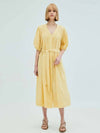 LINEN PLEATED DRESS YELLOW - OPENING SUNSHINE - BALAAN 2