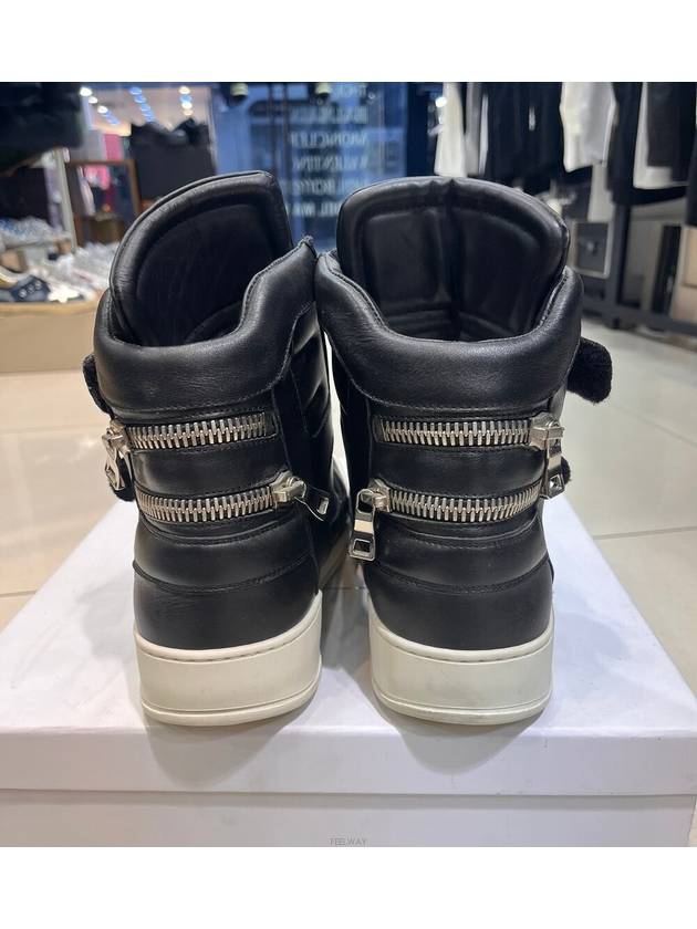 Men's Double Zipper High Top Sneakers W5HT315BA80176 - BALMAIN - BALAAN 6