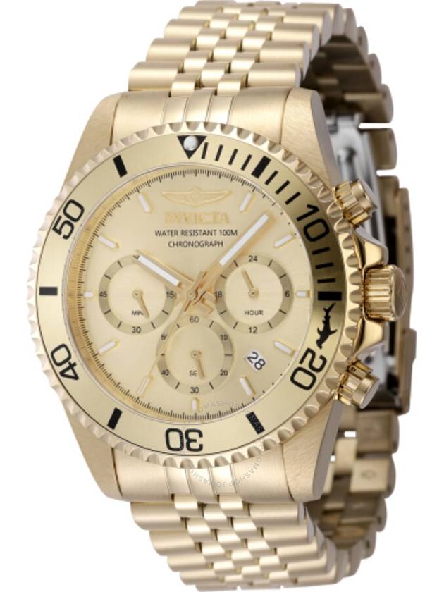 Invicta Pro Diver Chronograph GMT Quartz Gold Dial Men's Watch 48382 - INVICTA - BALAAN 1