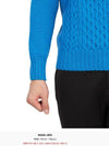 Crew Neck Lambswool Knit Top Blue - DRUMOHR - BALAAN 9