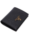 Saffiano Metal Logo Gold Fold Wallet Black - PRADA - BALAAN 6