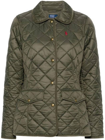 Half Quilted Jacket Green - POLO RALPH LAUREN - BALAAN 1