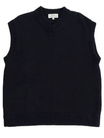 SPUN KNIT VEST DARK NAVY 1051 spoon knit vest - STUDIO NICHOLSON - BALAAN 1