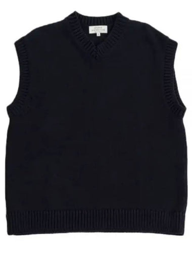 SPUN KNIT VEST DARK NAVY 1051 spoon - STUDIO NICHOLSON - BALAAN 1