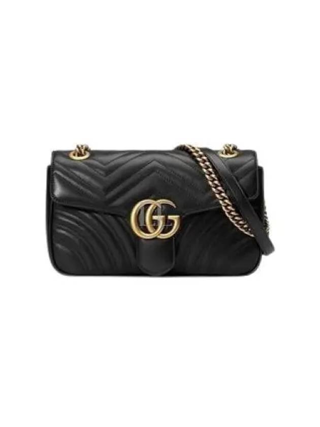 GG Marmont Matelasse Small Shoulder Bag Black - GUCCI - BALAAN 2