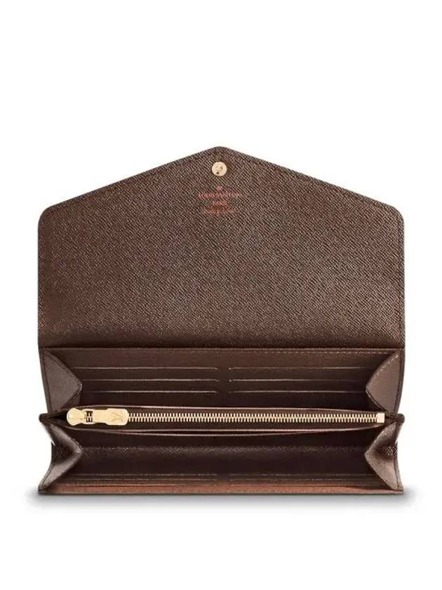 Sarah Damier Ebene Long Wallet Brown - LOUIS VUITTON - BALAAN 5