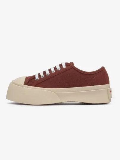 Pablo Felt Lace-Up Low-Top Sneakers Brick - MARNI - BALAAN 2