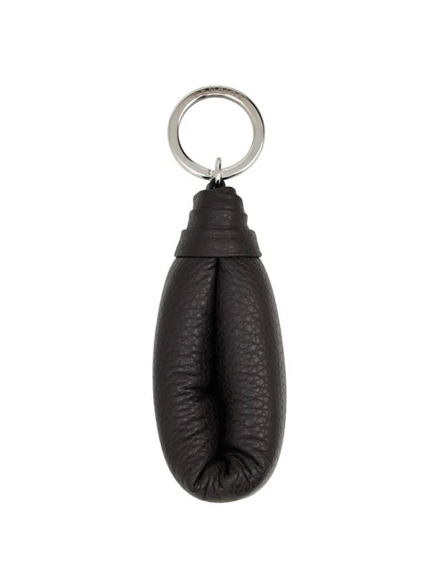 Wadded Soft Grained Leather Key Holder Dark Chocolate - LEMAIRE - BALAAN 1