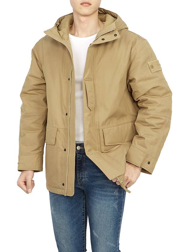 Ghost Piece Nylon Hooded Jacket Beige - STONE ISLAND - BALAAN 7