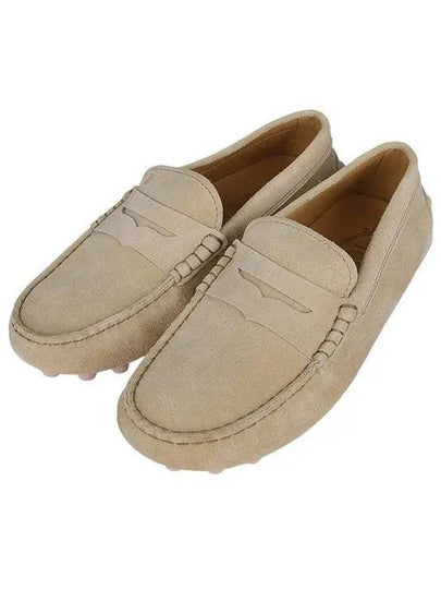 Gommino Bubble Suede Driving Shoes Beige - TOD'S - BALAAN 2