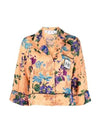 Logo Patch Floral Print Shirt Peach Orange - OFF WHITE - BALAAN 2