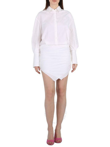 The Attico Ladies White Long-Sleeved Hatty Mini Dress, Brand Size 38 (US Size 4) - THE ATTICO - BALAAN 1