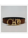 Gancini Reversible Leather Belt Brown Black - SALVATORE FERRAGAMO - BALAAN 2