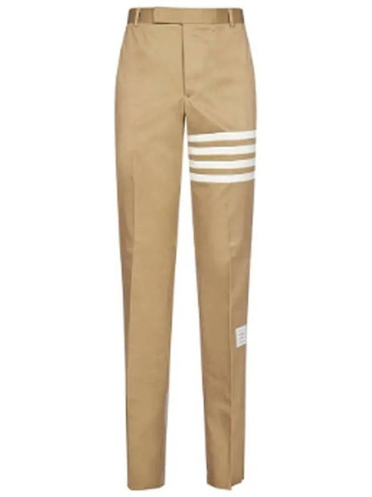 Diagonal Unconstructed Chino Straight Pants Beige - THOM BROWNE - BALAAN 2