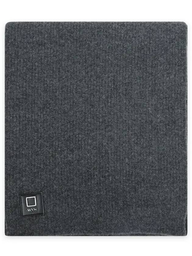 WYM Logo Wool Muffler Gray W243KN32535G - WOOYOUNGMI - BALAAN 1