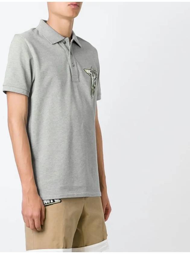 11th Anniversary Detail PK Short Sleeve TShirt Gray H6169220CR - LOEWE - BALAAN 3