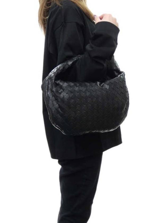 Teen Jody Hobo Shoulder Bag Black - BOTTEGA VENETA - BALAAN 2