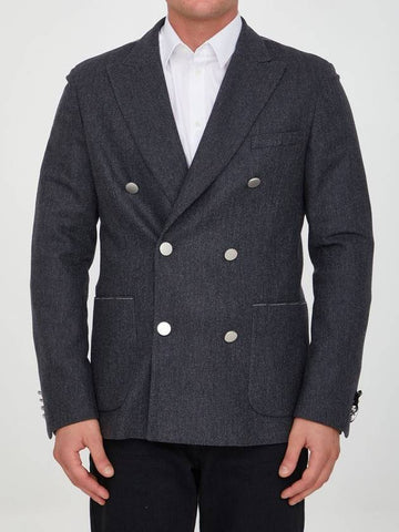 Grey Wool Jacket - TONELLO - BALAAN 1